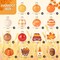 240 Pieces Fall Wooden Beads Thanksgiving Orange Craft Wood Beads